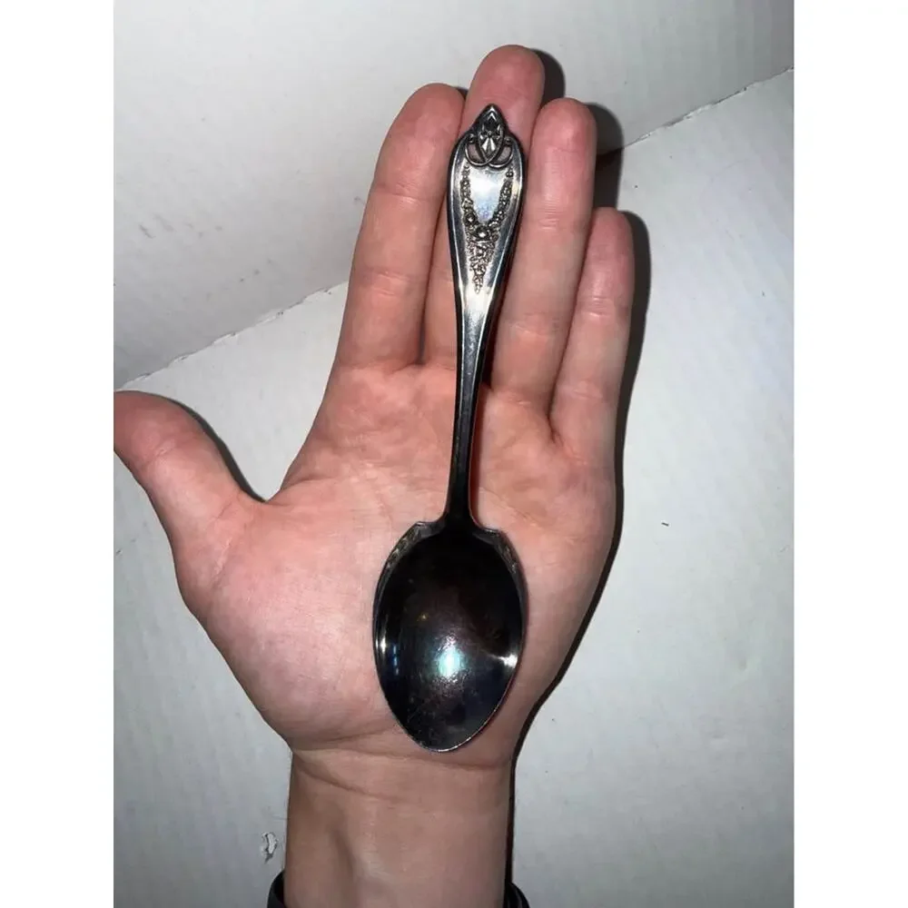 Antique 1847 Rogers Bros XS Triple  Silverplate Soup Spoon/ Oyster Ladle